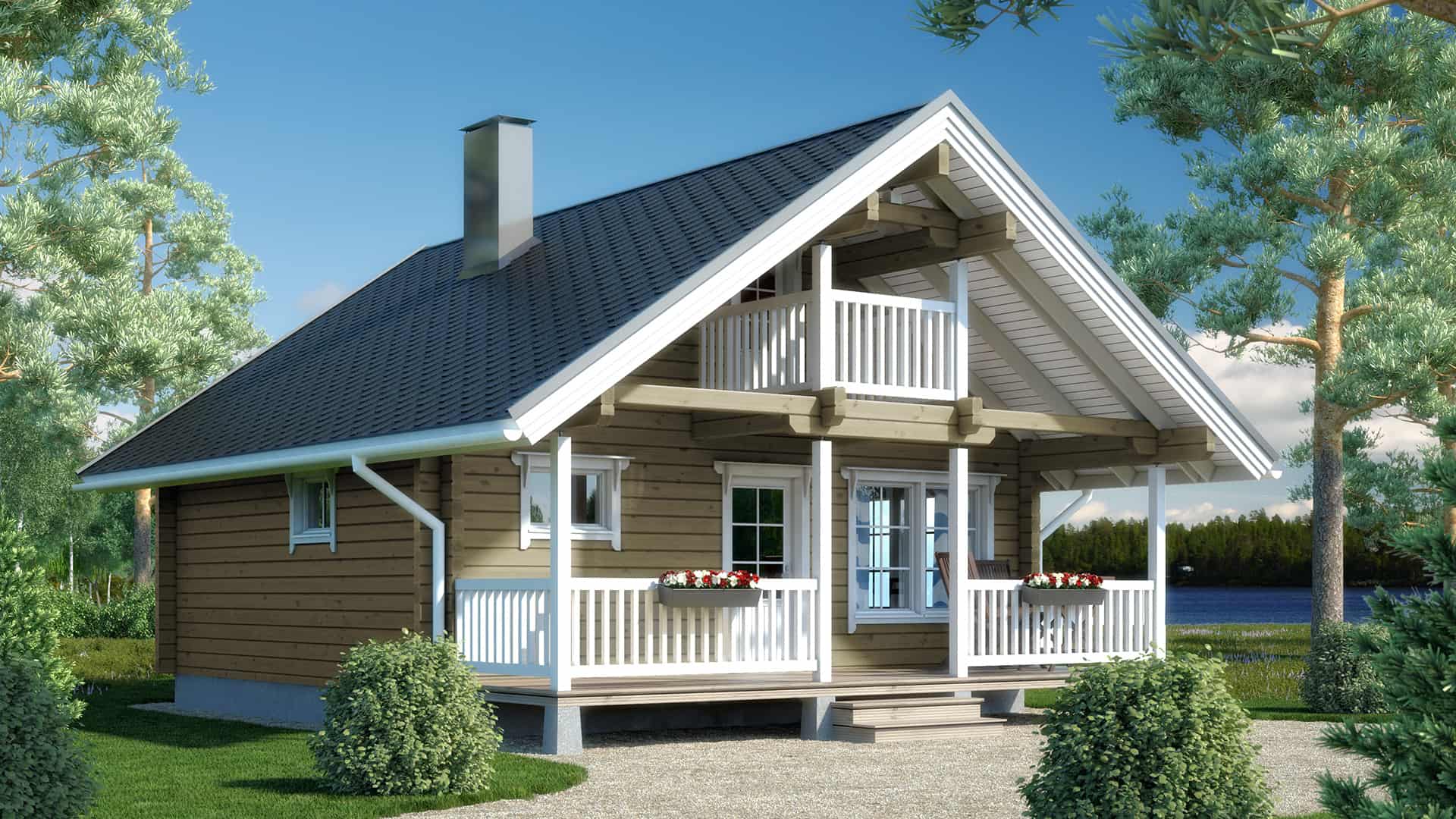 Дом из бруса 7×9 м Дом из бруса 7×9 м